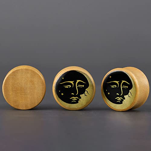 2 PCS Ear Gauges Resin Wood Stretching Ear Tunnels Plugs Expanders Body Piercing Jewelry