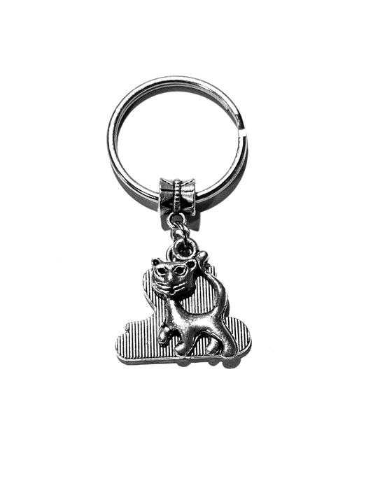 Happy Tails Cat Love Dual Charm Keychain