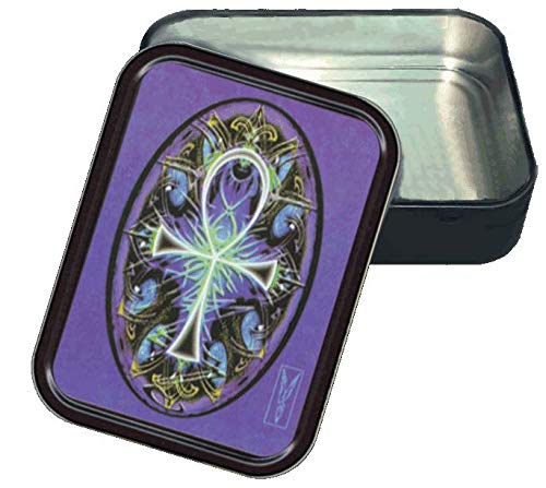 Stash Tins Ankh - Mikio Kennedy Storage Container 4.37" L x 3.5" W x 1" H