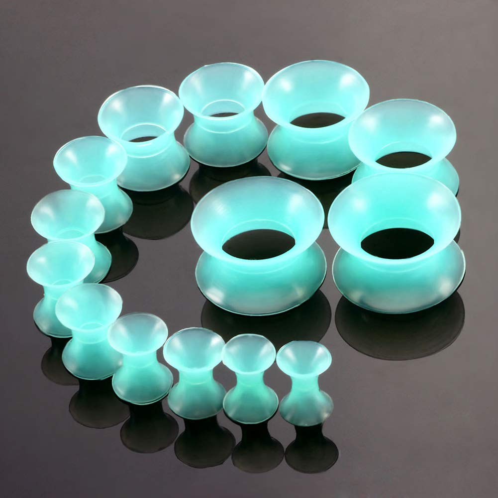 50 Pieces Ear Stretching Kit 14G-00G Acrylic Tapers and Plugs + Silicone Tunnels - Ear Gauges Expander Set Body Piercing Jewelry