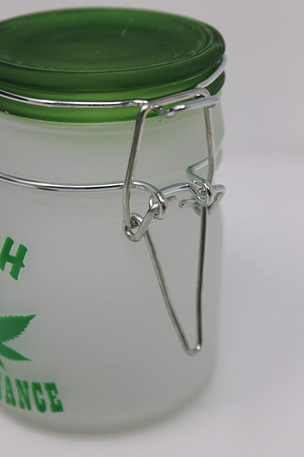 Airtight Glass Storage Jar Medium 3.75" Tall (Frosted Hi Maintenance)