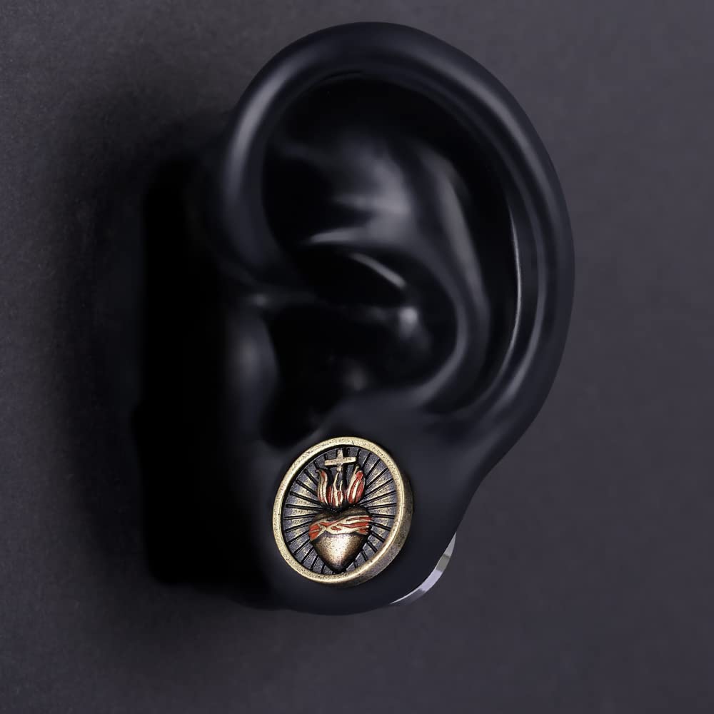 1 Pair Stainless Steel Screw Ear Gauges Flesh Tunnels Plugs Punk Cross Stretcher Piercing For Men Women Gauge 8mm-25mm