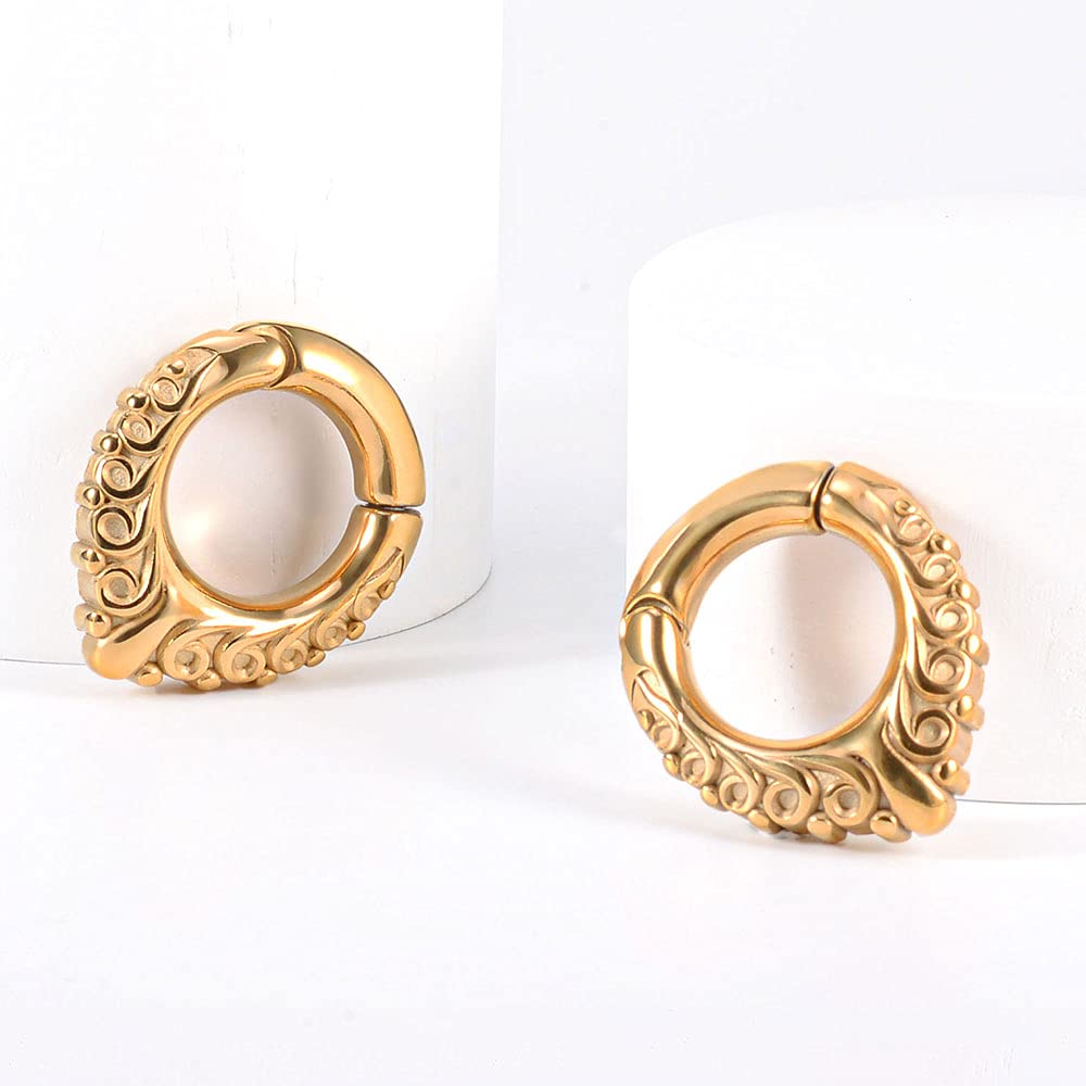 Ear Hanger Weights for Stretched Ear Lobe Stainless Steel Ear Gauges 2g(6mm) Ear Plugs Tunnels Body Piercing Jewelry Kit