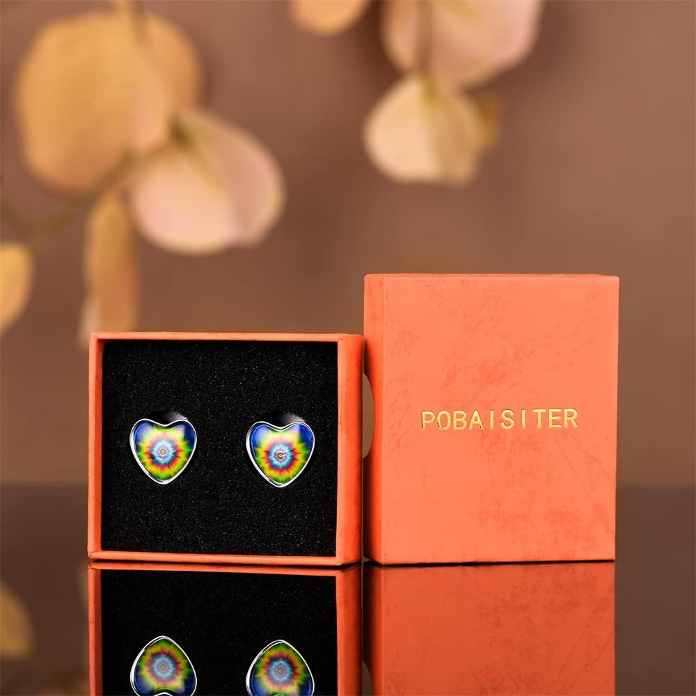 2PCS Stainless Steel Heart Ear Gauges Single Flared Stretcher Expander Gauges for Ears