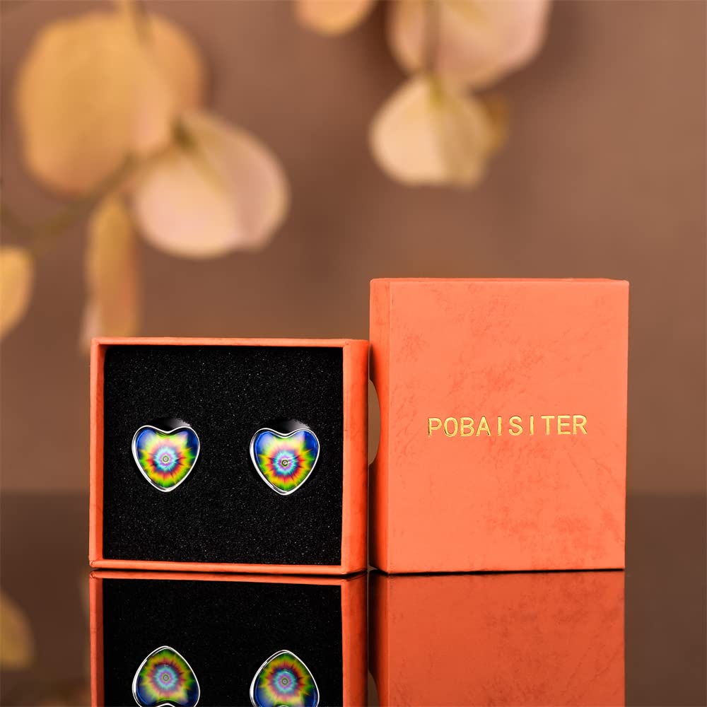 2PCS Stainless Steel Heart Ear Gauges Single Flared Stretcher Expander Gauges for Ears