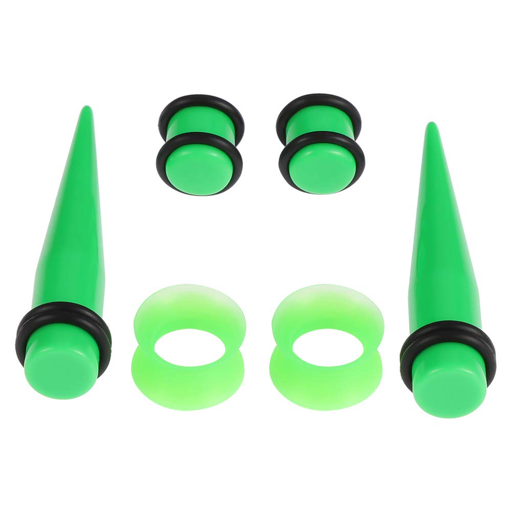 50 Pieces Ear Stretching Kit 14G-00G Acrylic Tapers and Plugs + Silicone Tunnels - Ear Gauges Expander Set Body Piercing Jewelry