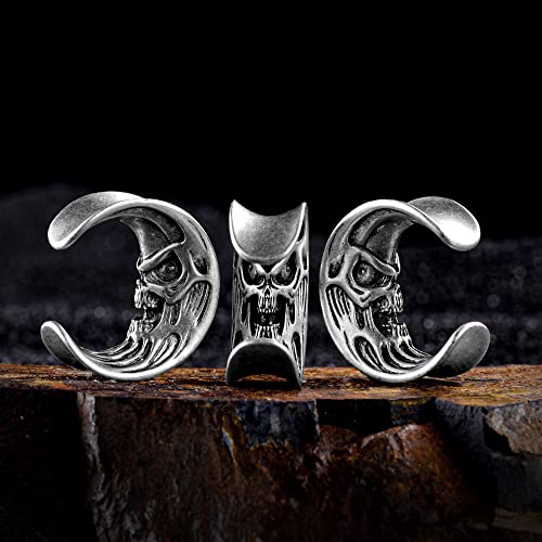 2PCS Moon Ear Gauges Ear Plugs and Tunnels Gauge for Ears Expander Piercing Gauge 10mm-25mm(00g-1")