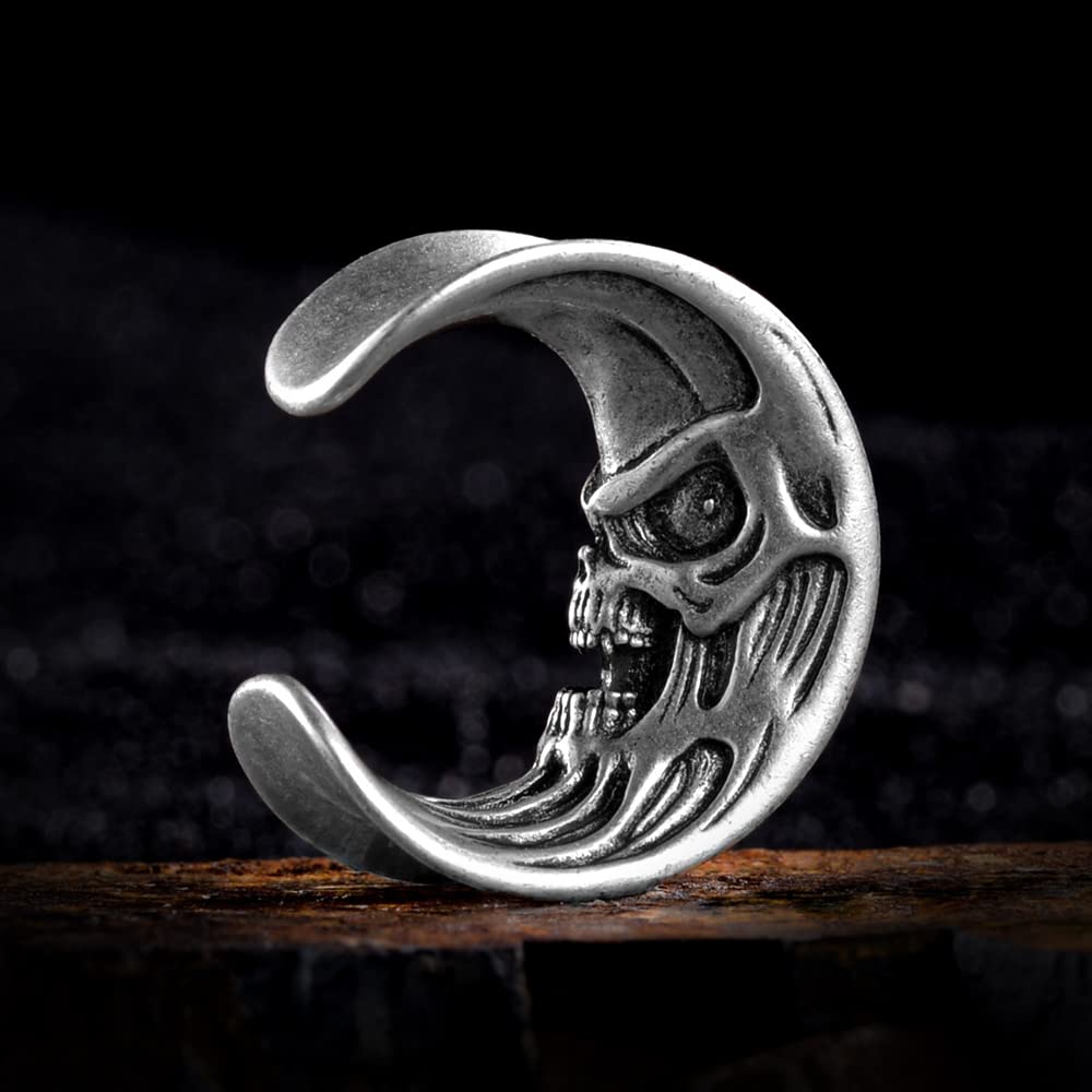 2PCS Moon Ear Gauges Ear Plugs and Tunnels Gauge for Ears Expander Piercing Gauge 10mm-25mm(00g-1")