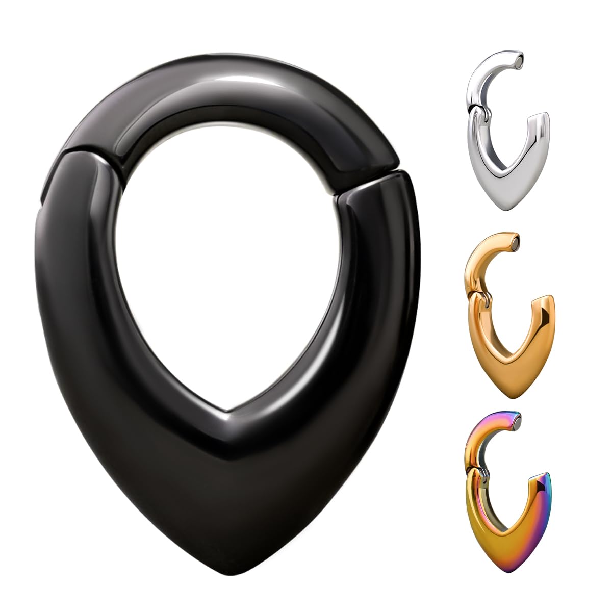 Ear Hanger Weights for Stretched Ear Lobe Stainless Steel Ear Gauges 2g(6mm) Ear Plugs Tunnels Body Piercing Jewelry Kit