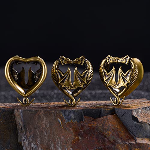 2PCS Stainless Steel 316L Punk Vintage Cross Skull Gauge For Ears Expander Stretcher Ear Tunnels Upgrade Saddle Plugs Double Flared Guage For Women Men 0g-1"