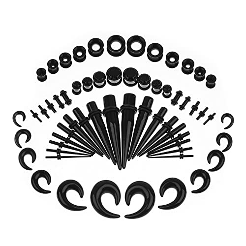 Ear Gauges Stretching Kit 14G-00G Acrylic Sprial Tapers Plugs Expander Sets Heart Tunnels Piering Jewelry Horeseshoes Taper For Ears