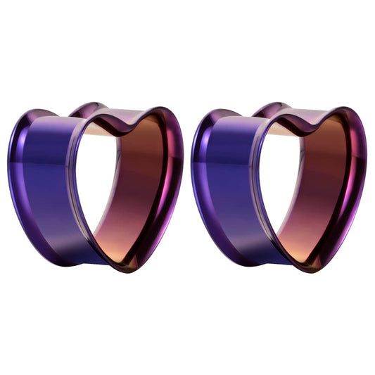 2PCS Stainless Steel Screw Ear Gauges Tunnels Hollow Double Flare Black Gold For Man For Woman Body Piercing Jewelry 6mm-30mm Stretcher