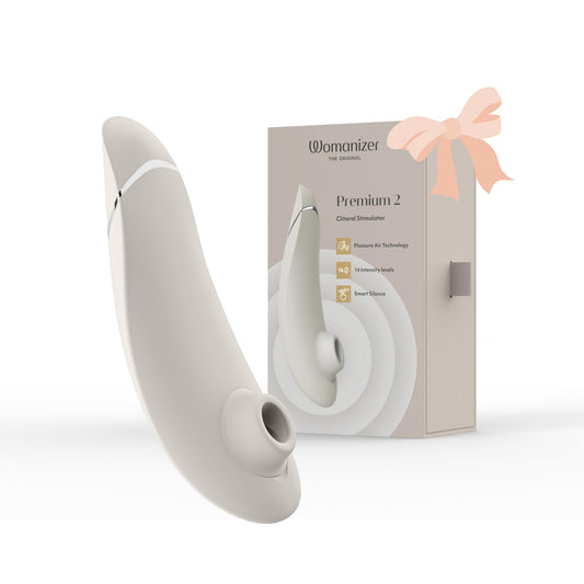 Womanizer Premium 2 Clitoris Vibrator for Women | Clit Sucker Adult Toys | Vibrating Adult Sex Toy | Clit Stimulator for Woman with 14 Suction Speeds | Waterproof Clitoral Stimulation Sex Toys | Blue