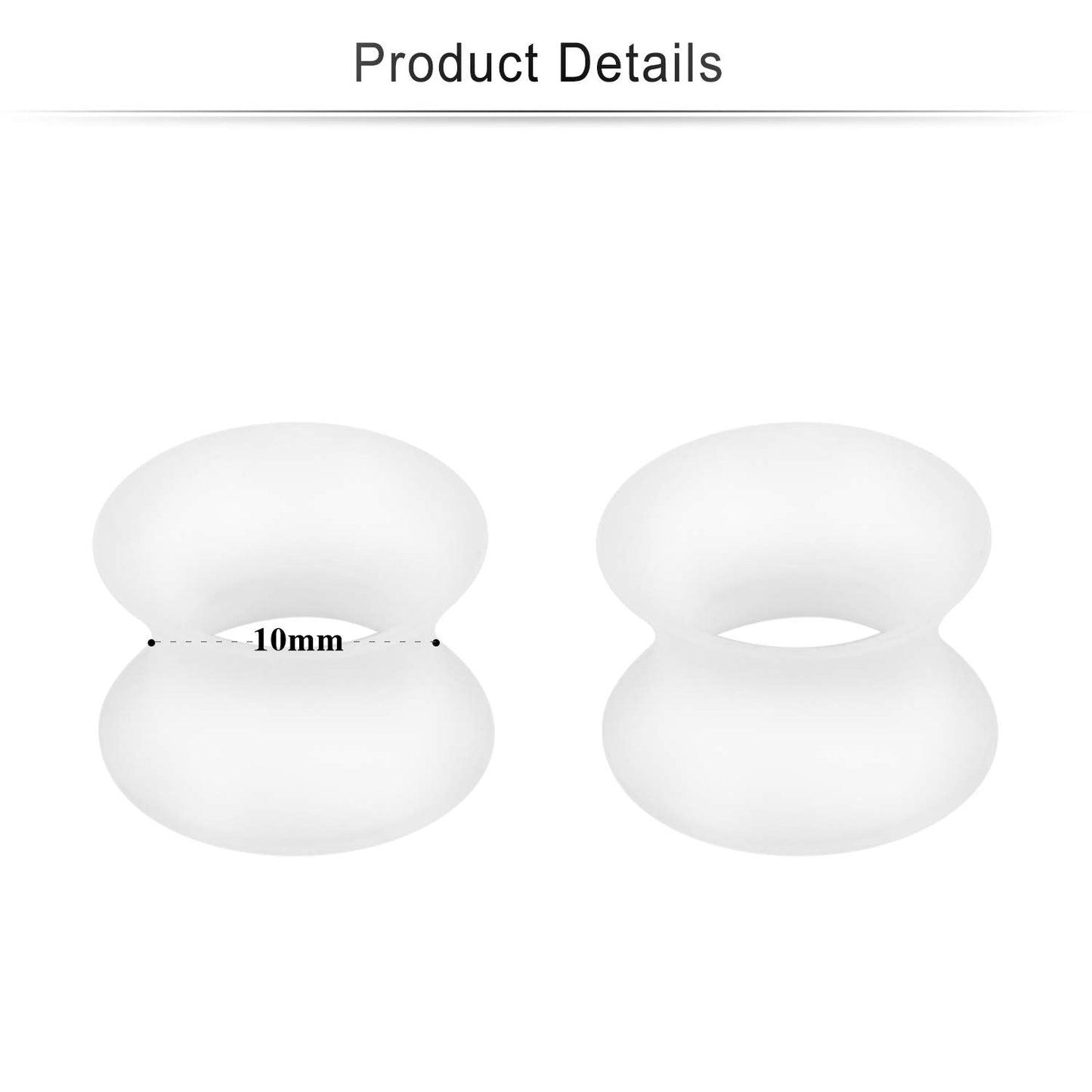 Cisyozi 6 Pairs Ultra Thin Silicone Ear Skin Flexible Flesh Tunnel Expander Stretching Gauge Earlets Plug Gauges Kit Earlets Retainer Same Sizes 6G-20mm 3 Colors