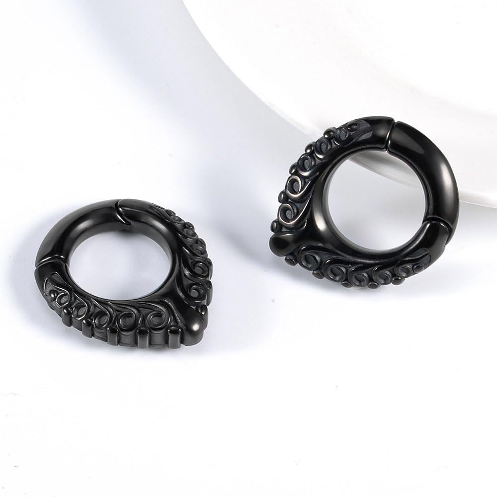 Ear Hanger Weights for Stretched Ear Lobe Stainless Steel Ear Gauges 2g(6mm) Ear Plugs Tunnels Body Piercing Jewelry Kit