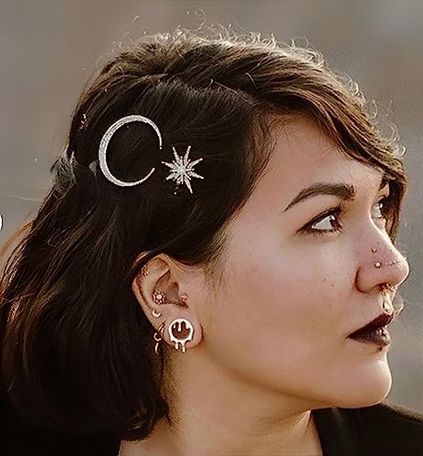 2PCS Cool Water Drops Ear Tunnels Plugs 316 Stainless Steel Ear Gauges Hypoallergenic Earring Expanders for Stretched Piercing Body Jewelry