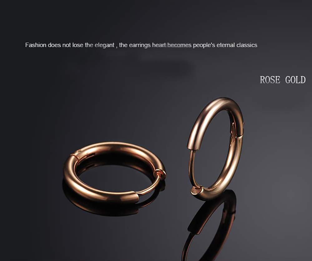 316L Surgical Stainless Steel Huggie Hoop Earrings 6mm 8mm 10mm 11mm 12mm 14mm Hypoallergenic Earrings Hoop Cartilage Helix Lobes Hinged Sleeper Earrings For Men Women Girls