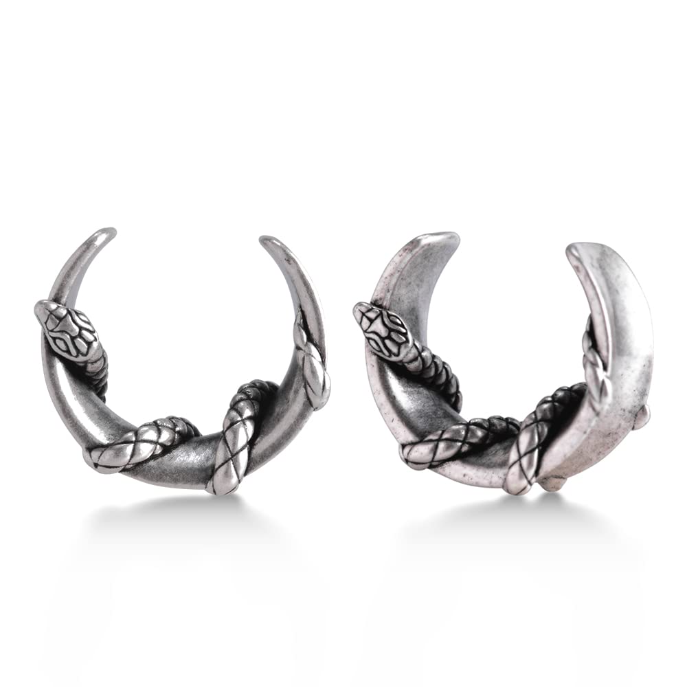 2PCS Moon Ear Gauges Ear Plugs and Tunnels Gauge for Ears Expander Piercing Gauge 10mm-25mm(00g-1")