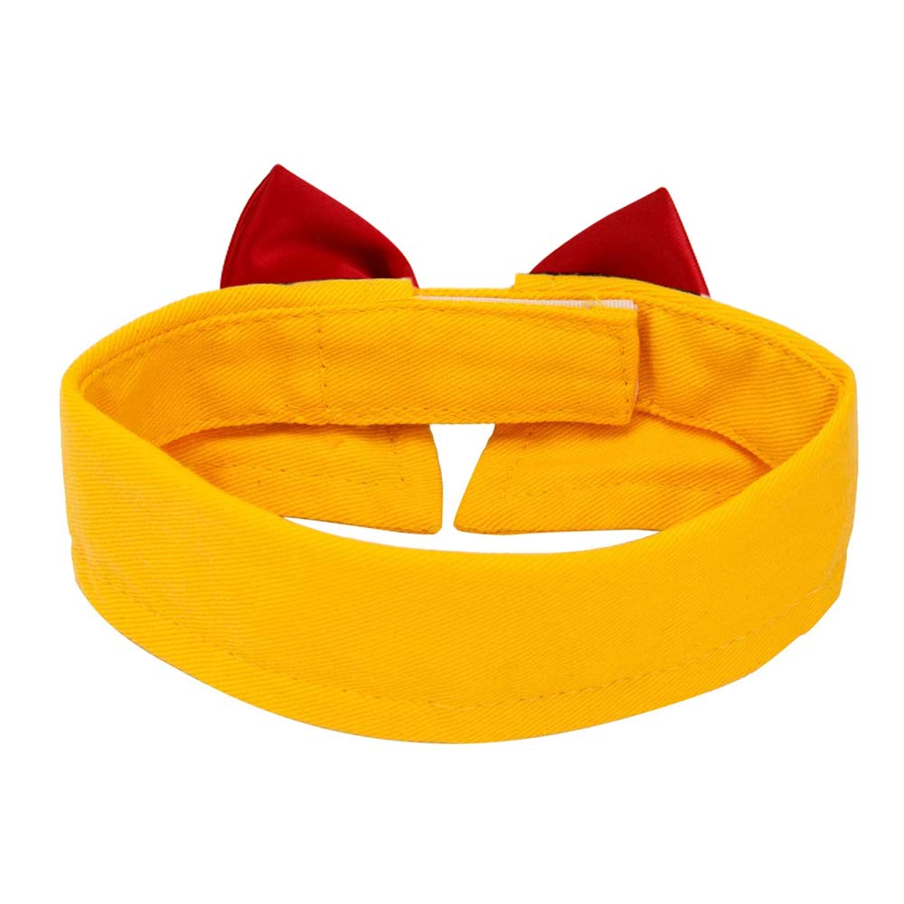 Handcrafted Adjustable Formal Pet Bowtie Collar Neck Tie for Dogs & Cats (S, Black)