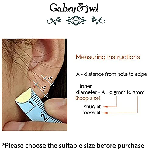316L Surgical Stainless Steel Huggie Hoop Earrings 6mm 8mm 10mm 11mm 12mm 14mm Hypoallergenic Earrings Hoop Cartilage Helix Lobes Hinged Sleeper Earrings For Men Women Girls