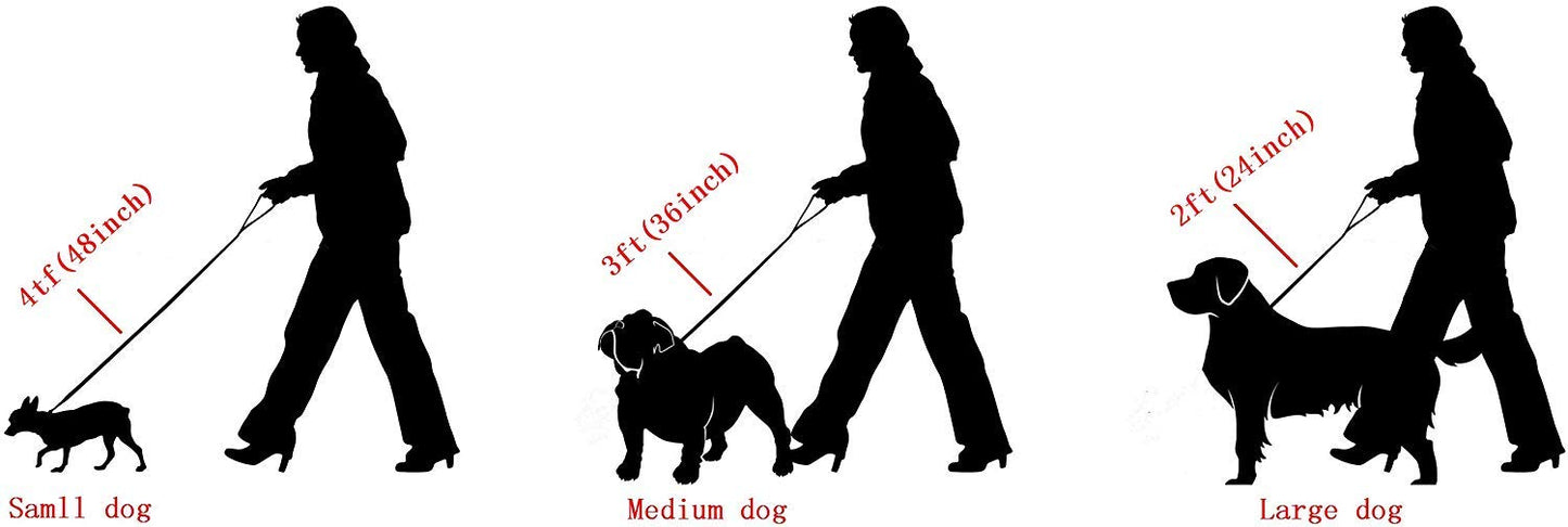 Strong Dog Chain Gold Leash Long 3FT 4FT 5FT 18K Gold Plated Stainless Steel 12mm Curb Cuban Link Dog Leash with Comfortable Genuine Leather Handle(Gold, 3FT)