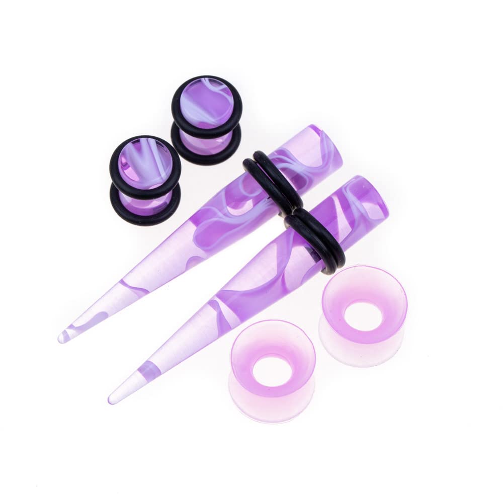 Memsion Ear Stretching Kit 50 Pieces 14Gauges-00Gauges Earrings Piercing Kit