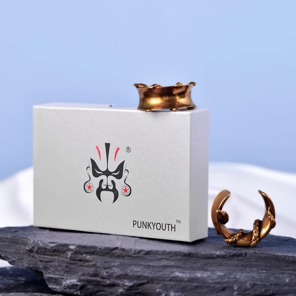 2PCS Moon Ear Gauges Ear Plugs and Tunnels Gauge for Ears Expander Piercing Gauge 10mm-25mm(00g-1")