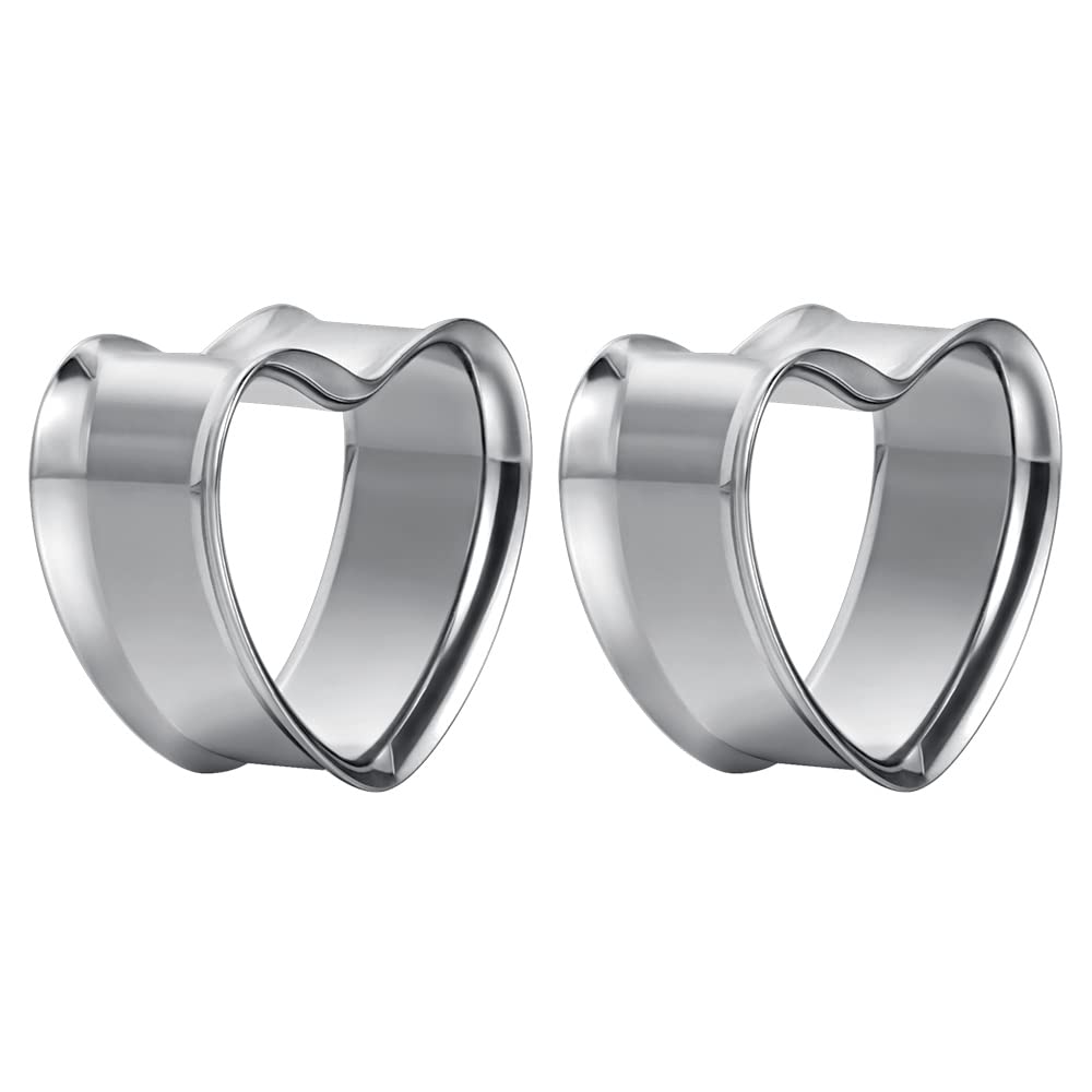 2PCS Stainless Steel Screw Ear Gauges Tunnels Hollow Double Flare Black Gold For Man For Woman Body Piercing Jewelry 6mm-30mm Stretcher