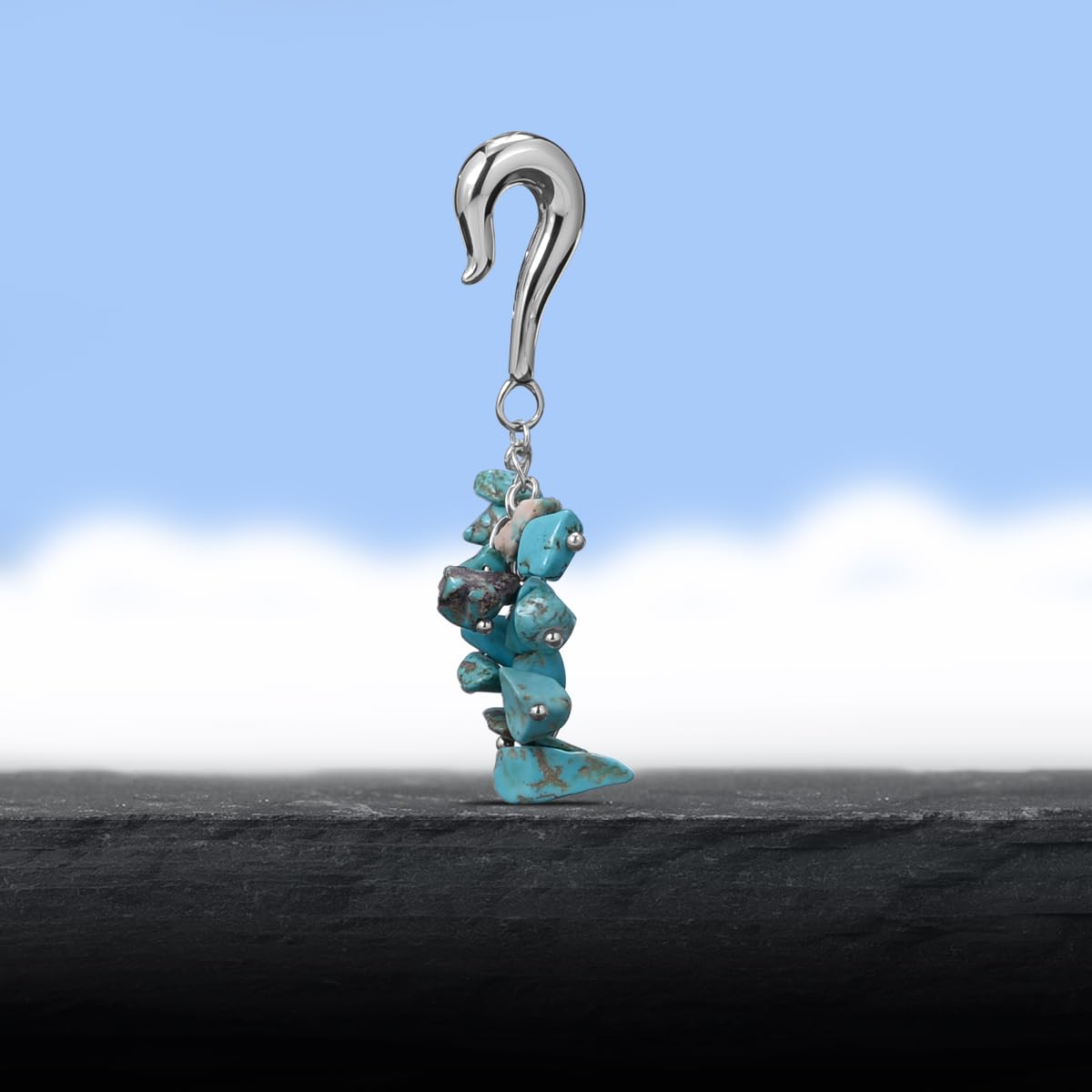 2G Ear Hanger Dangle Plug Gauges For Women 6mm Ear Gauge Weighted Plug Stainless Steel Ear Weight Stretcher Piercing Earrings Women Body Piercing Jewelry