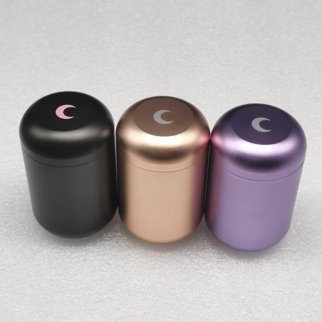 Brando Moon Purple Airtight Jar Storage Case Container Smell Proof - Multi-Use Portable Metal Spice Jar - Easy to Carry and Best Way to Preserve Coffee - 1.8 x 2.8”