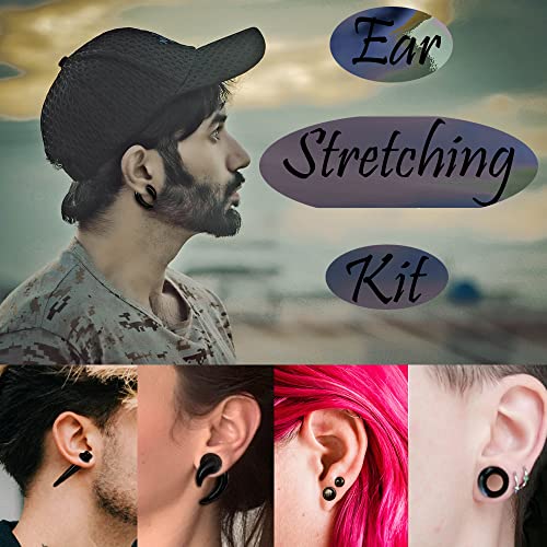Ear Gauges Stretching Kit 14G-00G Acrylic Sprial Tapers Plugs Expander Sets Heart Tunnels Piering Jewelry Horeseshoes Taper For Ears