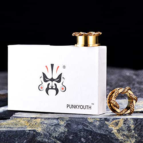 2PCS Stainless Steel Ear Gauges Screw Back Fit Tunnels For Ear Articulated Snake Cool Ear Stretchers Expander Double Flared Body Piercing Jewelry 0g-1inch