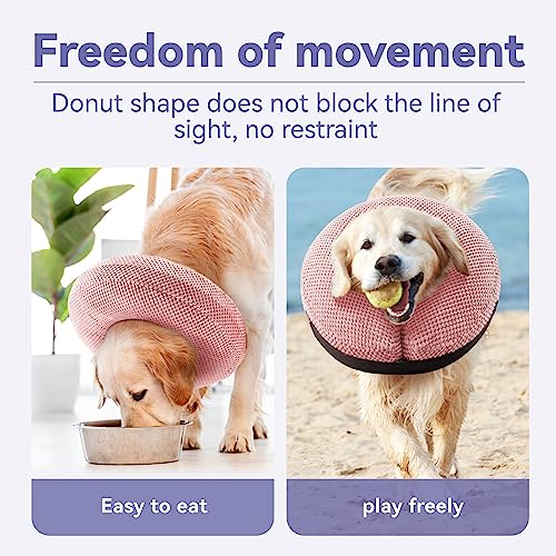 Soft Inflatable Dog Cone Collar for Large Medium Small Dogs Cats After Surgery - Dog Neck Donut, E Collar, Elizabethan Collar Alternatives for Dogs Recovery