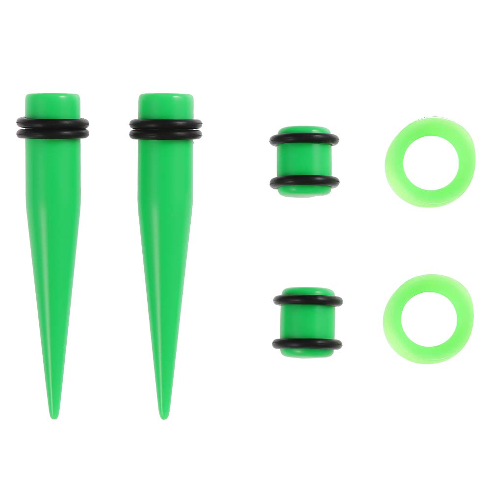 50 Pieces Ear Stretching Kit 14G-00G Acrylic Tapers and Plugs + Silicone Tunnels - Ear Gauges Expander Set Body Piercing Jewelry