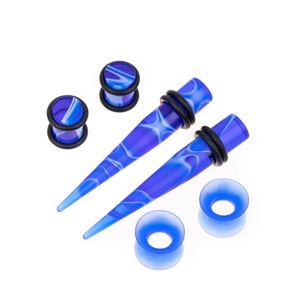 Memsion Ear Stretching Kit 50 Pieces 14Gauges-00Gauges Earrings Piercing Kit