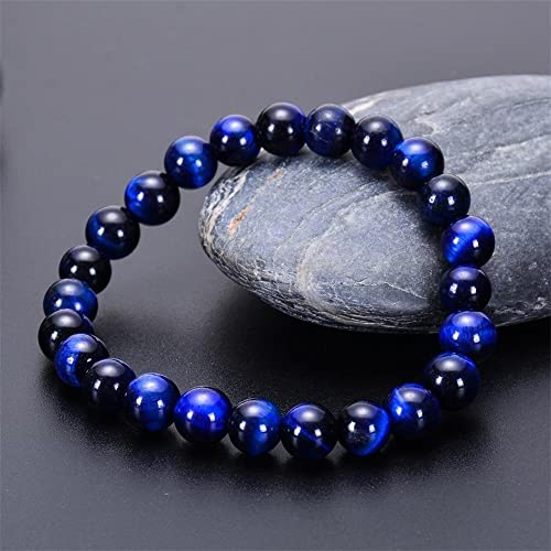 Black Obsidian Hematite Triple Protection Bracelet 10MM beads Set, Blue Tiger Eye Beads Bracelets, Lava Stone bracelets for Men Women