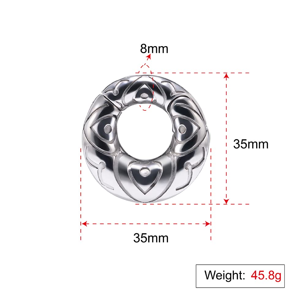 0g(8mm) Stainless Steel Ear Hanger Weight for Stretching Ear Lobe Women Men Dangle Plugs Tunnels Body Piercing Jewelry Kit