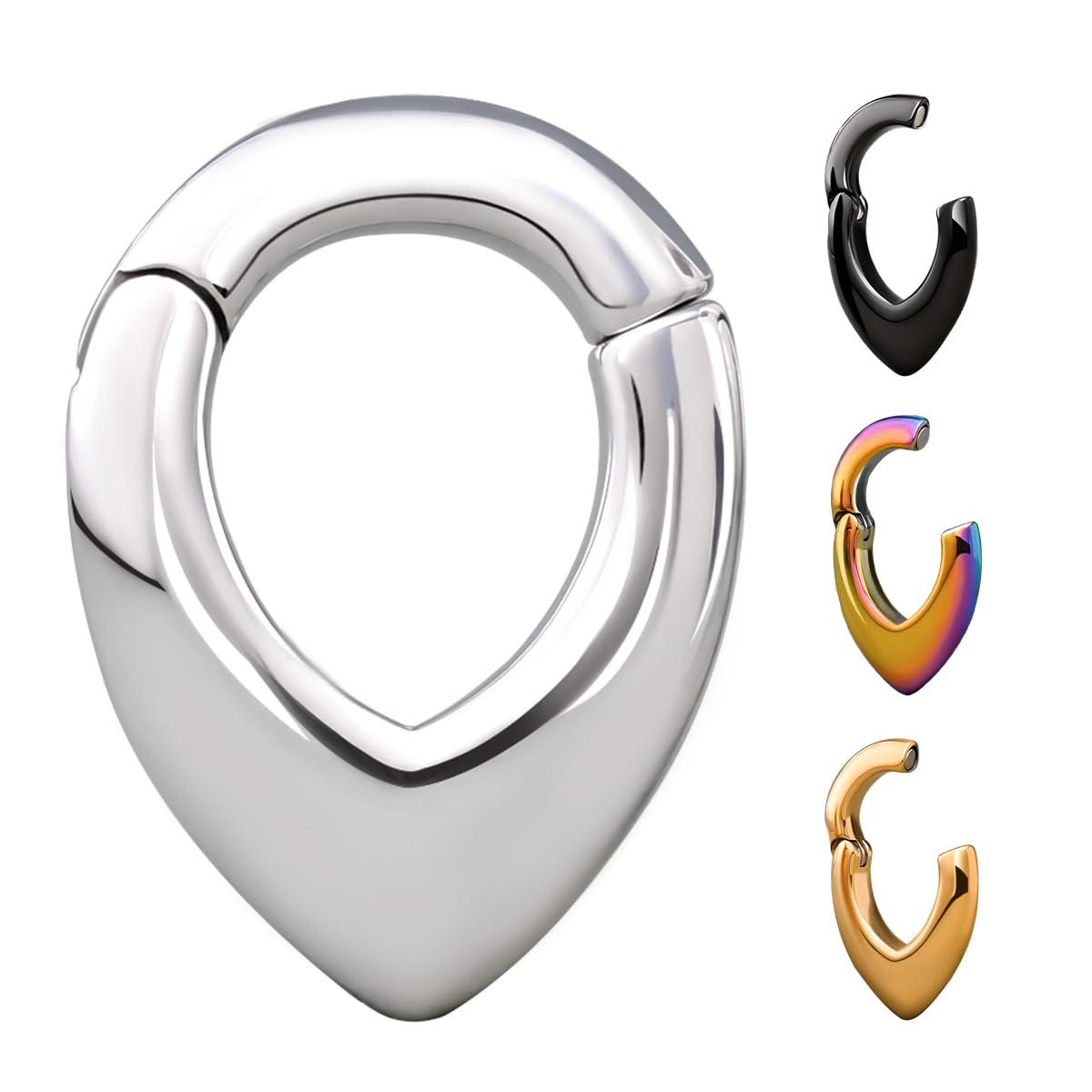 Ear Hanger Weights for Stretched Ear Lobe Stainless Steel Ear Gauges 2g(6mm) Ear Plugs Tunnels Body Piercing Jewelry Kit