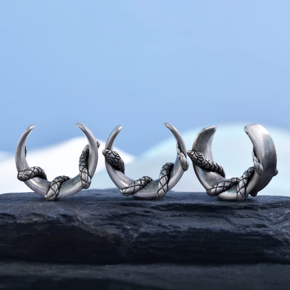 2PCS Moon Ear Gauges Ear Plugs and Tunnels Gauge for Ears Expander Piercing Gauge 10mm-25mm(00g-1")