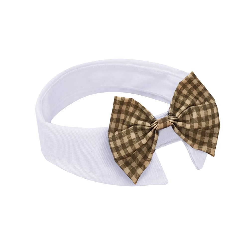 Handcrafted Adjustable Formal Pet Bowtie Collar Neck Tie for Dogs & Cats (S, Black)