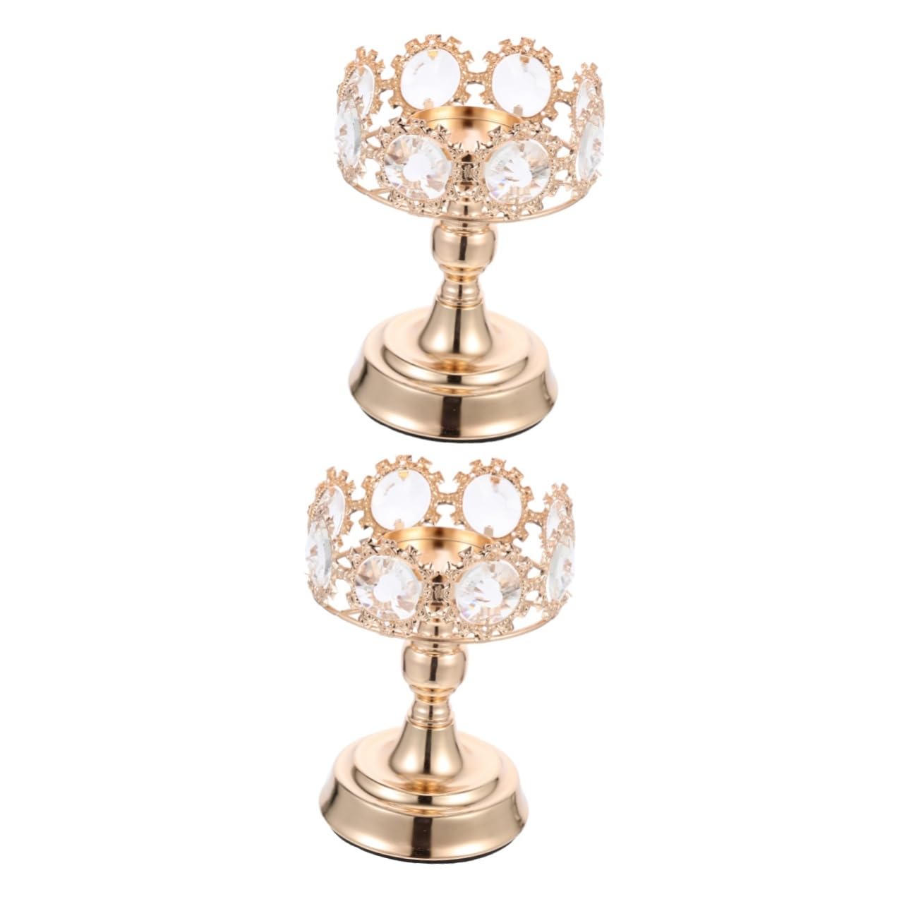 Alipis Crystal Candle Holder Candle Holder Centerpiece Candle Holder Rhinestone Metal Candle Gold Candlestick Holder Candle Holder Crystal 3 Wick Candle Holder Crafts Iron Banquet Fashion