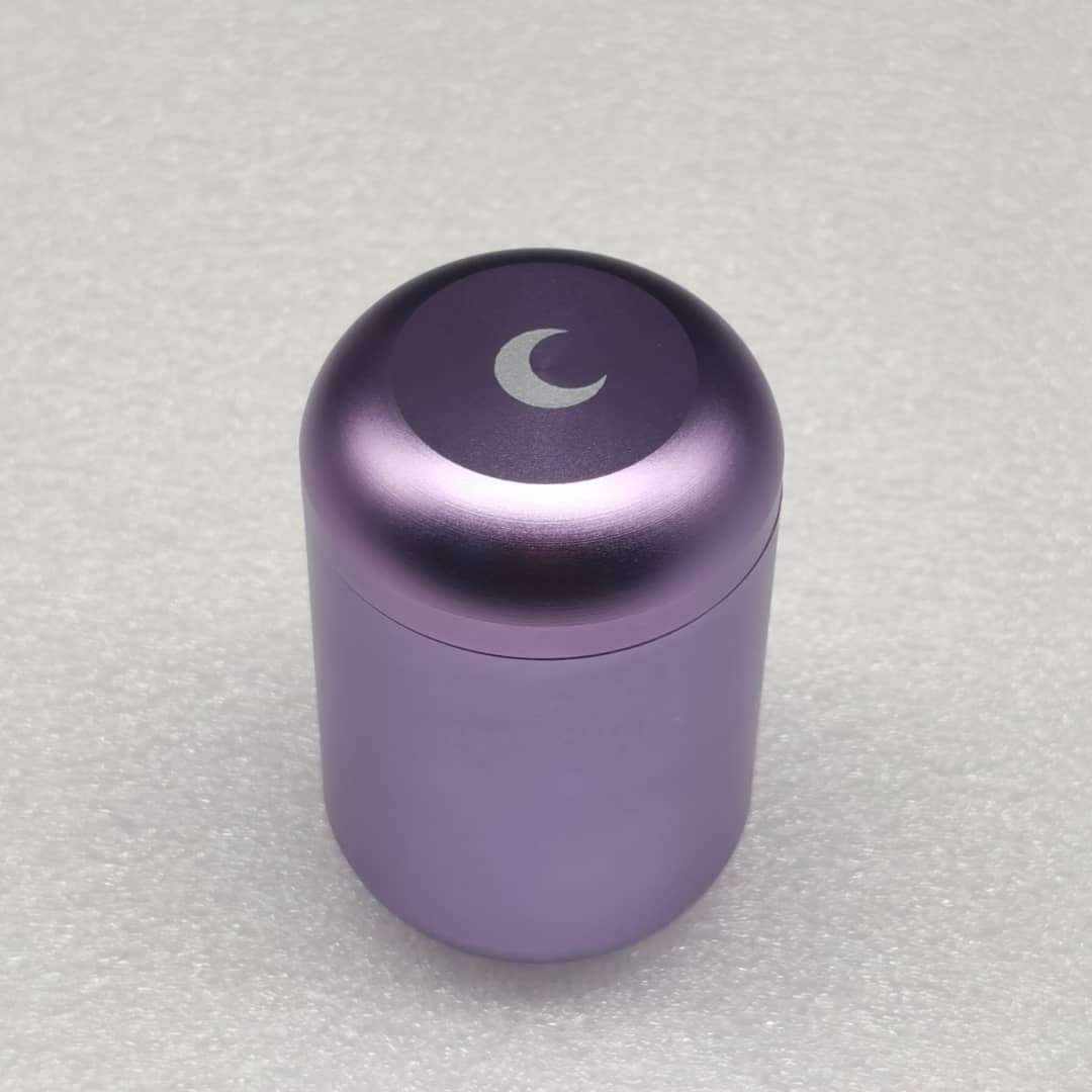 Brando Moon Purple Airtight Jar Storage Case Container Smell Proof - Multi-Use Portable Metal Spice Jar - Easy to Carry and Best Way to Preserve Coffee - 1.8 x 2.8”