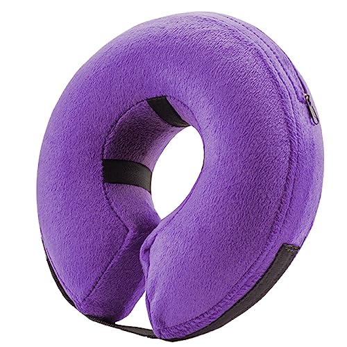 BENCMATE Protective Inflatable Collar for Dogs and Cats - Soft Pet Recovery Collar Does Not Block Vision E-Collar (X-Large, Blue)