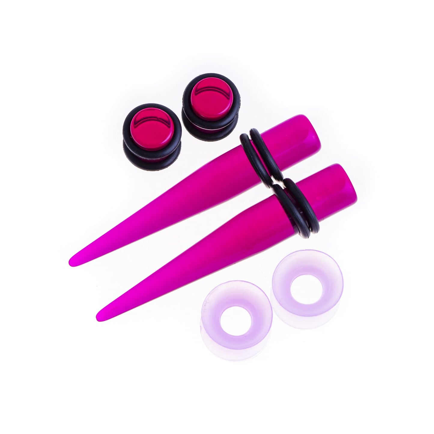 Memsion Ear Stretching Kit 50 Pieces 14Gauges-00Gauges Earrings Piercing Kit