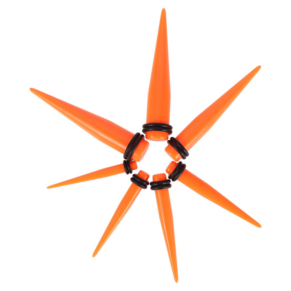 50 Pieces Ear Stretching Kit 14G-00G Acrylic Tapers and Plugs + Silicone Tunnels - Ear Gauges Expander Set Body Piercing Jewelry