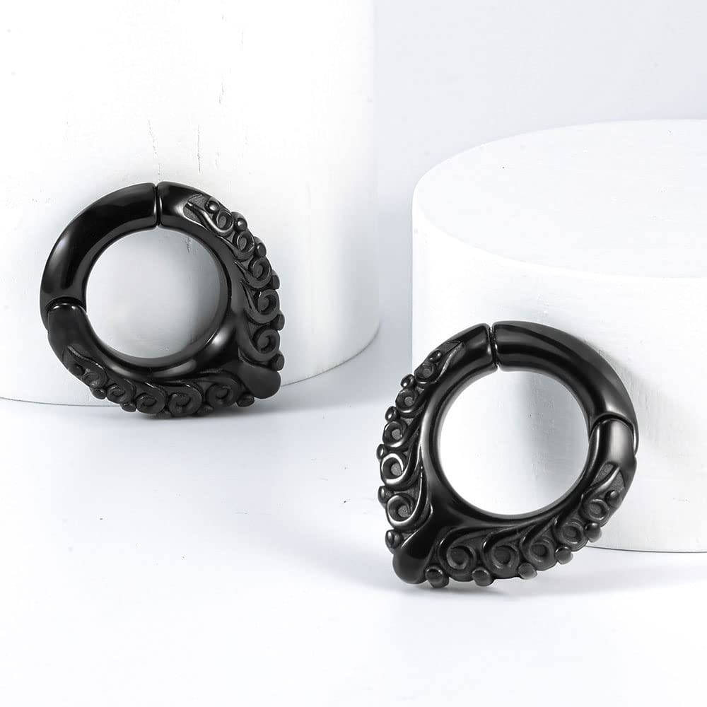 Ear Hanger Weights for Stretched Ear Lobe Stainless Steel Ear Gauges 2g(6mm) Ear Plugs Tunnels Body Piercing Jewelry Kit