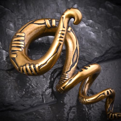 2PCS 2G Ear Sprial Tapers Plug Gauges Brass Ear Stretcher Hangers 6mm Gothic Ear Tunnels Expander Piercing Jewelry