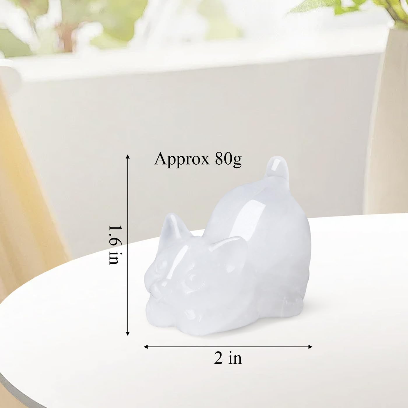 Black Obsidian Cat Statue Crystals and Healing Stones Cat Carved Room Home Decor Figurines for Office Lazy Sculpture Stone Crystal Desk Cute Art Decoration Gemstones Gifts for Cat Lovers Women