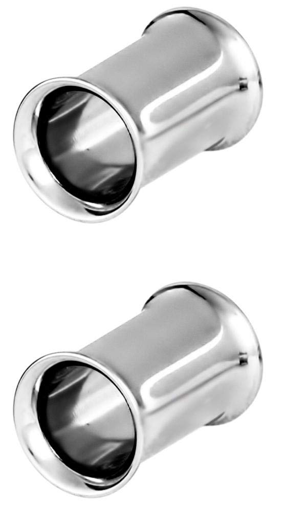 Forbidden Body Jewelry Ear Gauges, Ear Tunnels, Tunnels For Ears, 12G-2 Inch Surgical Steel Mirror Finish Double Flared Tunnel Plug Earrings (Sold in Pairs)