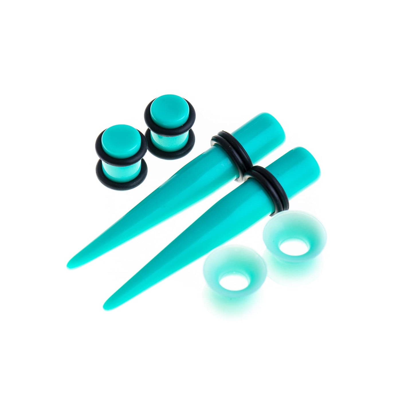 Memsion Ear Stretching Kit 50 Pieces 14Gauges-00Gauges Earrings Piercing Kit